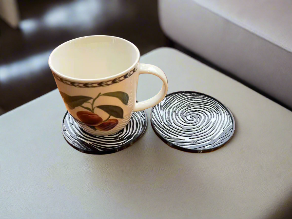 Fingerprint Coasters (Set of 4)
