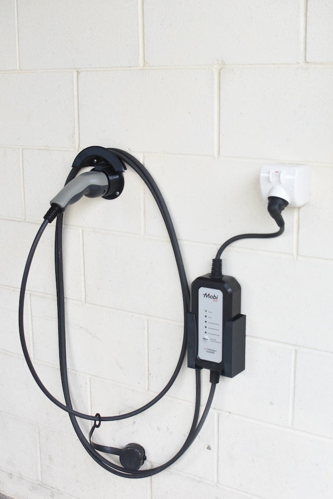 COMBO - Type 2 EV/PHEV Charger Wall Mount with Cable Holder and Charger Cradle image 1