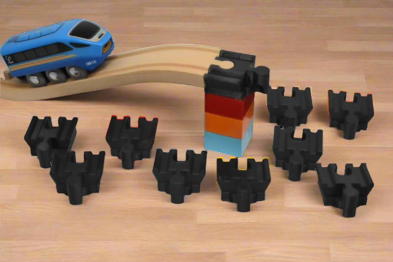 Duplo to Wooden Train Track Adapters