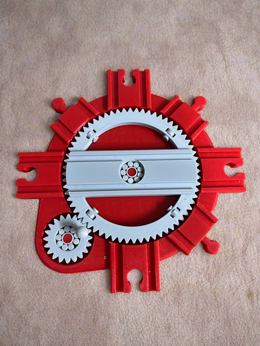 Special Mechanical Turntable Wooden Train Set