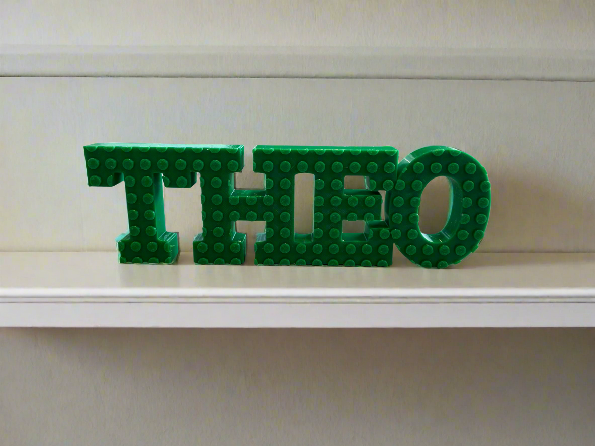 Custom Brick-Style Nameplate – Personalised 3D Printed Sign