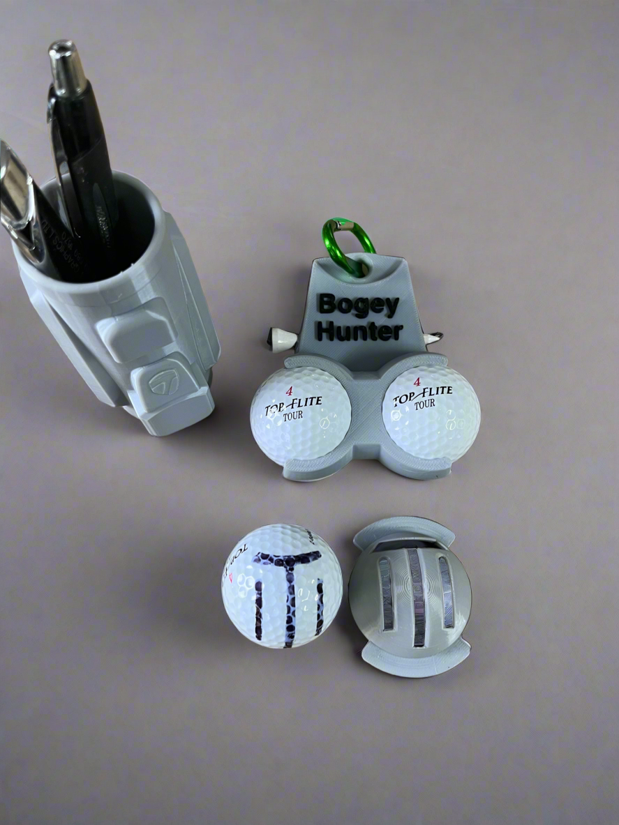 Custom Golf Gift Set – Personalised Ball Holder & Optional Add-Ons