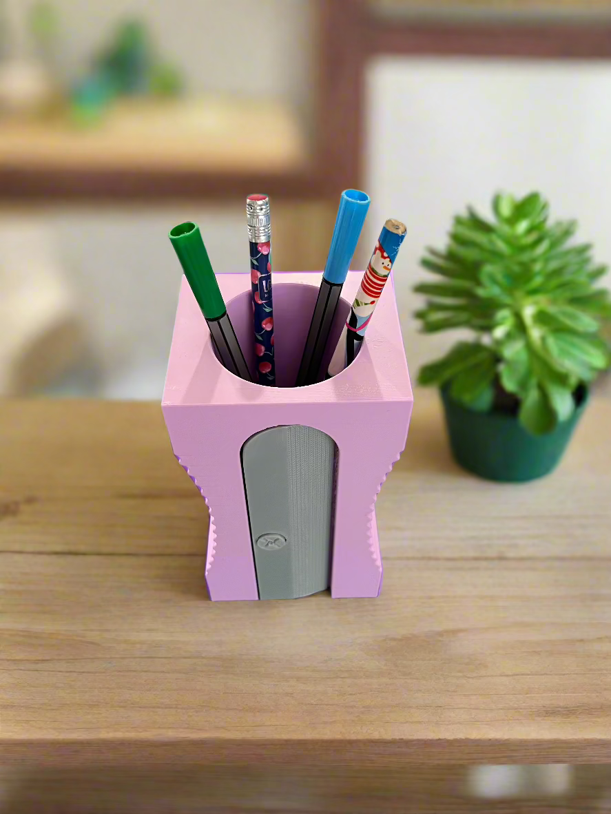 Giant Pencil Sharpener Desk Organiser, Pen and Pencil Holder, Classroom Decor, Art Class Supplies, Teacher, Student, Back to School Gift