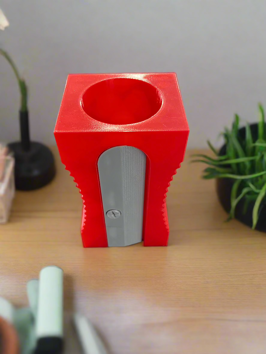Giant Pencil Sharpener Desk Organiser, Pen and Pencil Holder, Classroom Decor, Art Class Supplies, Teacher, Student, Back to School Gift