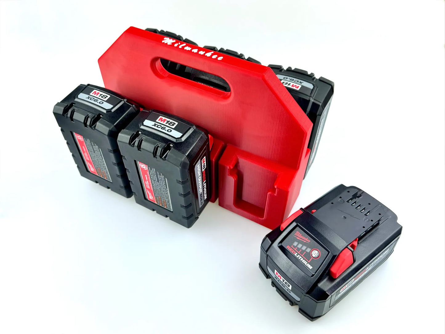 Milwaukee M18 Battery Organiser – Securely Holds up to 6 Batteries for Easy Storage image 6