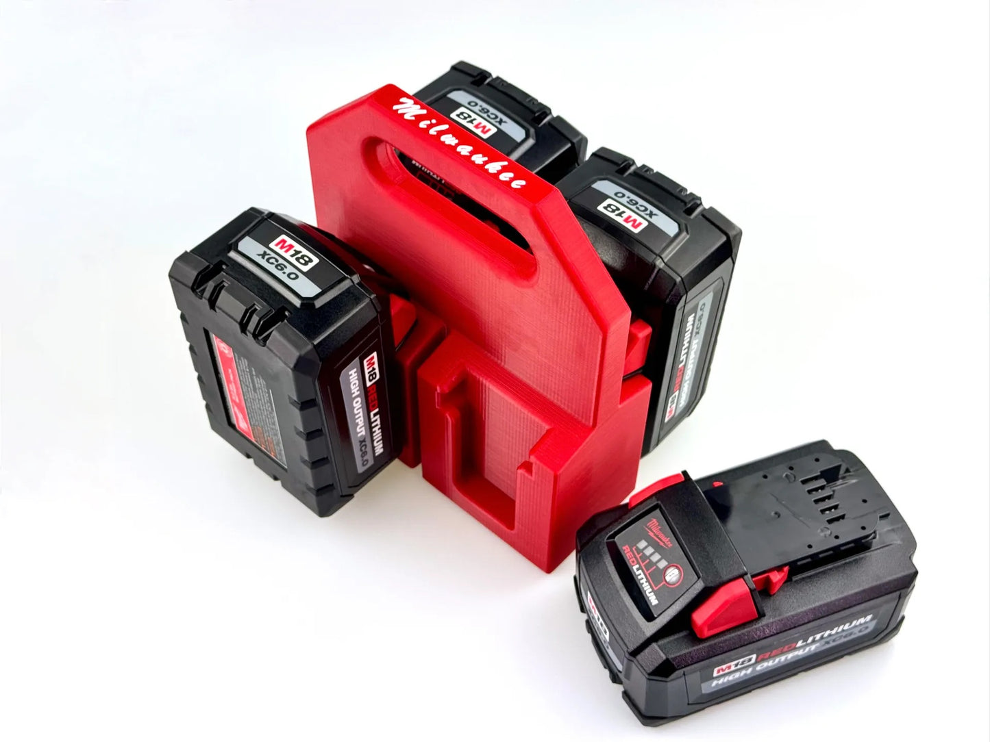 Milwaukee M18 Battery Organiser – Securely Holds up to 6 Batteries for Easy Storage image 3