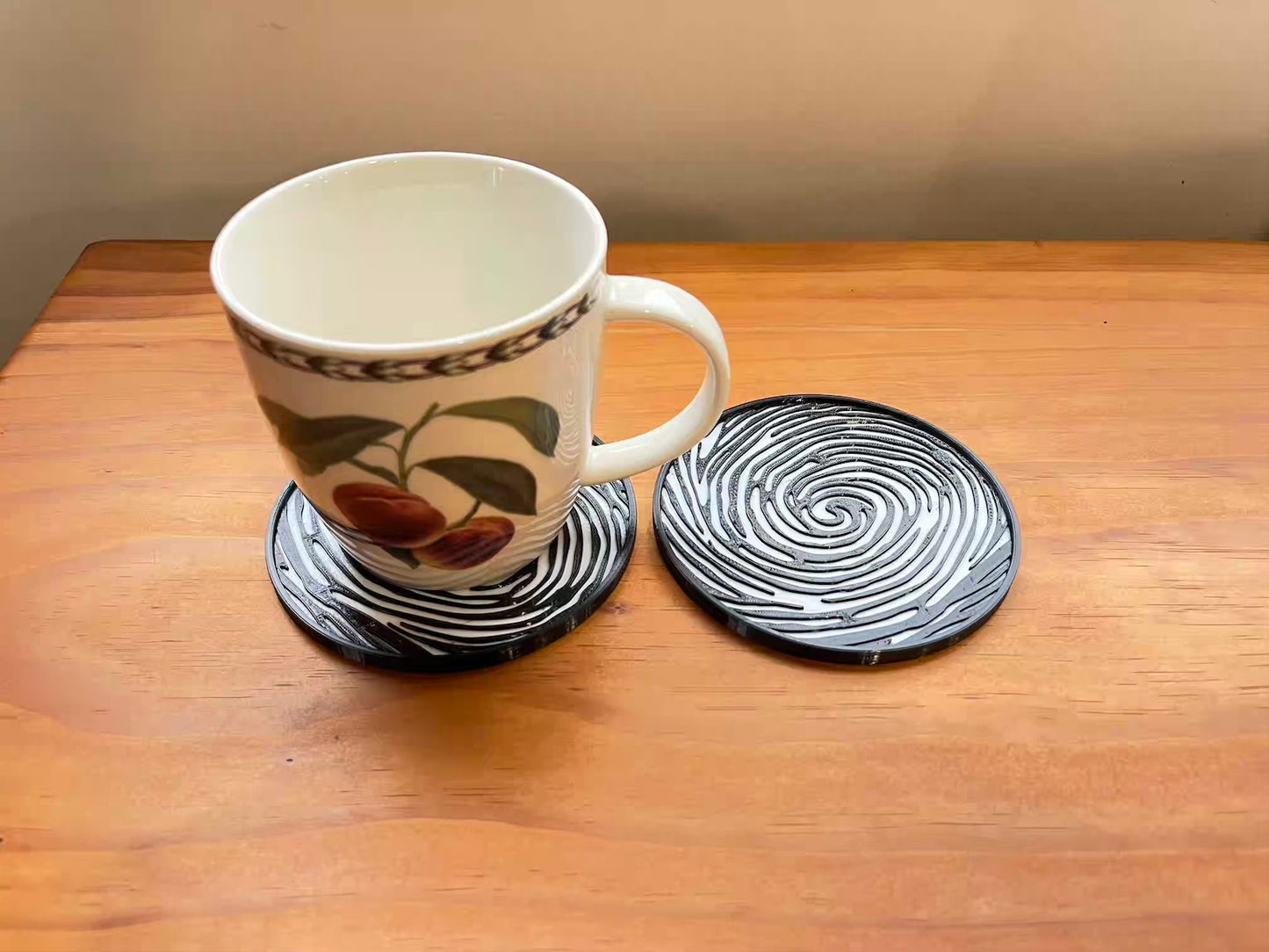 Fingerprint Coasters, Police Officer Gift, Detective Decor, Crime Scene Technician Gift, Law Enforcement Coaster Set, Forensic Expert Gift image 1