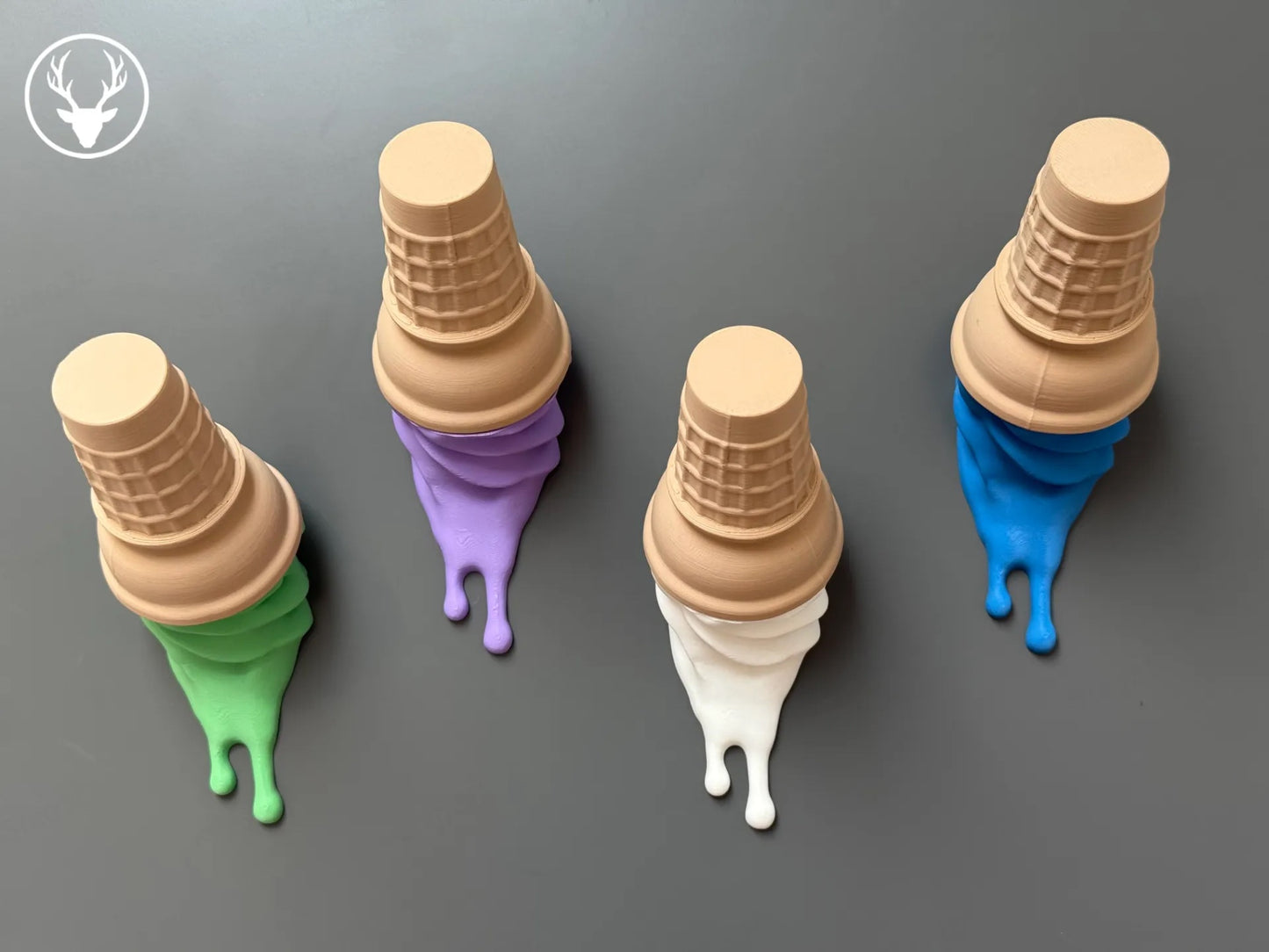 Melting Ice Cream Wall Hook or Fridge Magnet – Brighten Up Your Space, Kiwi-Style / 2 or 4 pack
