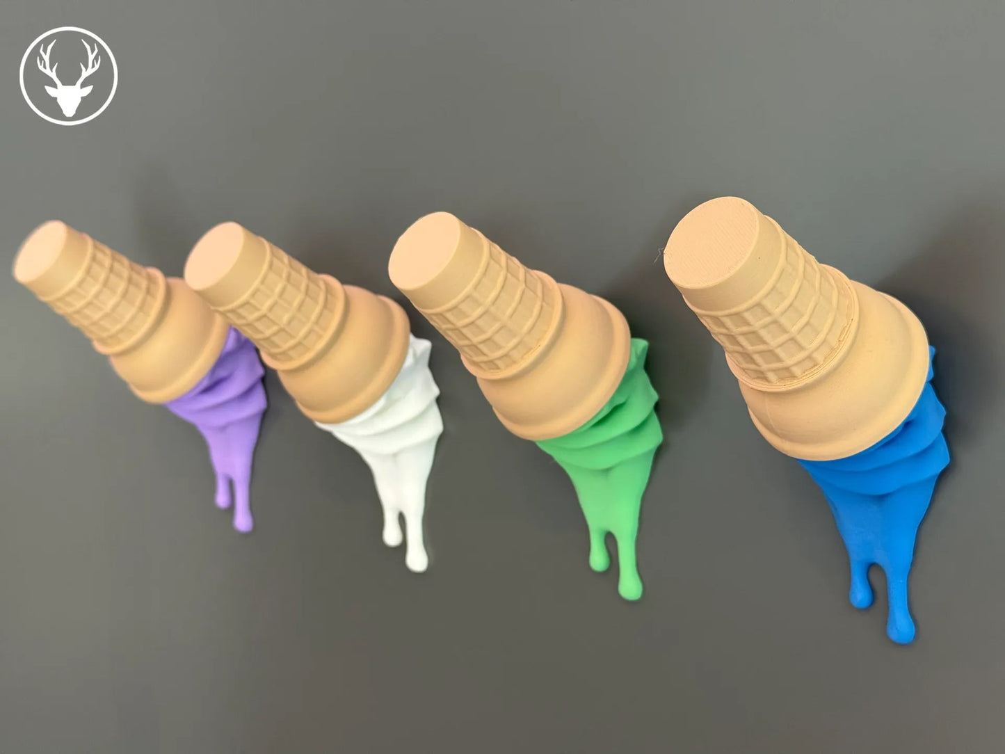 Melting Ice Cream Wall Hook or Fridge Magnet – Brighten Up Your Space, Kiwi-Style / 2 or 4 pack