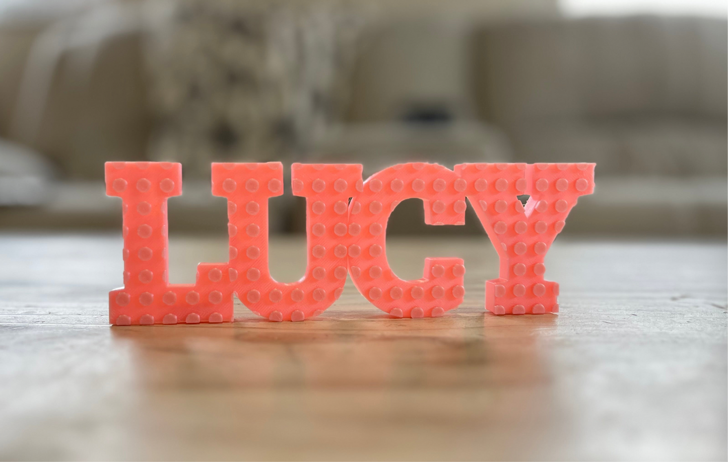 Custom Brick-Style Nameplate – Personalised 3D Printed Sign