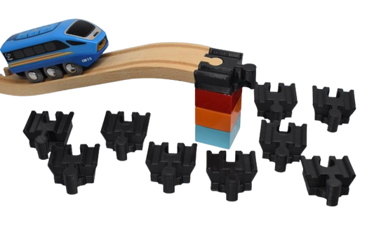 Duplo to Wooden Train Track Adapters – Connect Duplo and Wooden Train Sets image 1