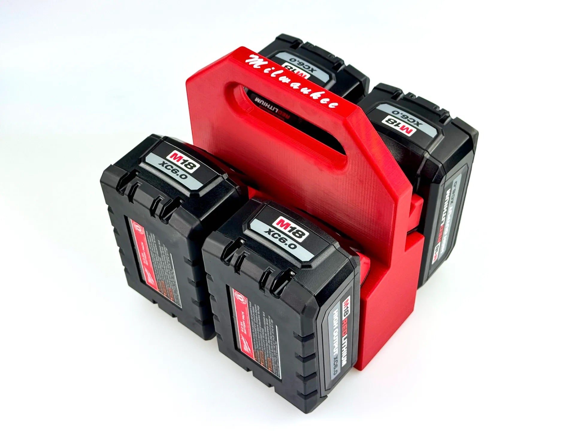 Milwaukee M18 Battery Organiser – Securely Holds up to 6 Batteries for Easy Storage image 2