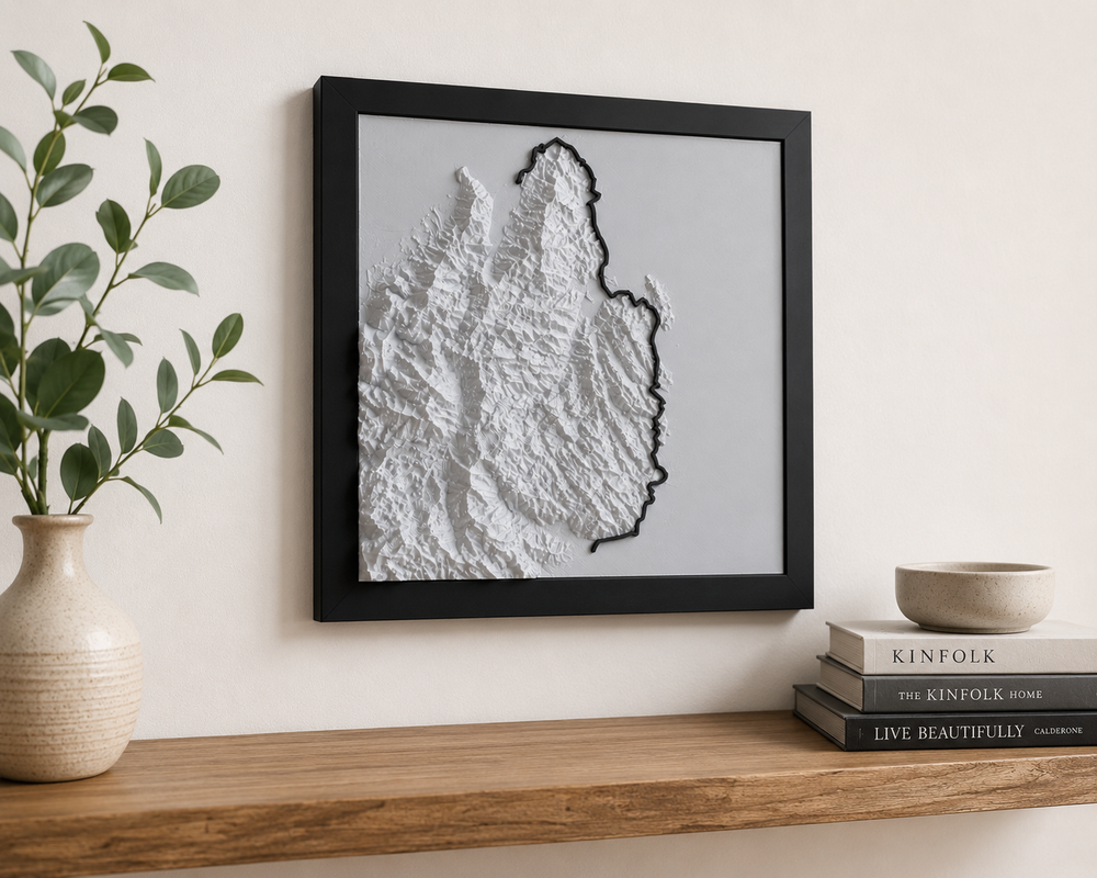 Abel Tasman Coast Track - 3D Terrain Wall Art