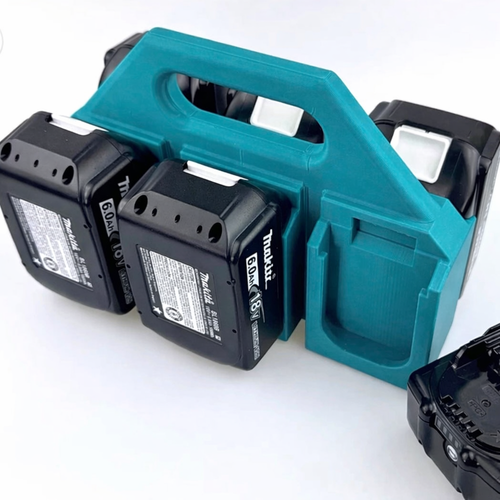 18v Battery Holder/caddy Compatible with Makita 18V Batteries! - Holds up to Six Batteries