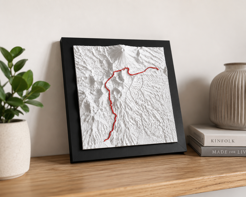 Tongariro Alpine Crossing - 3D Terrain Wall Art