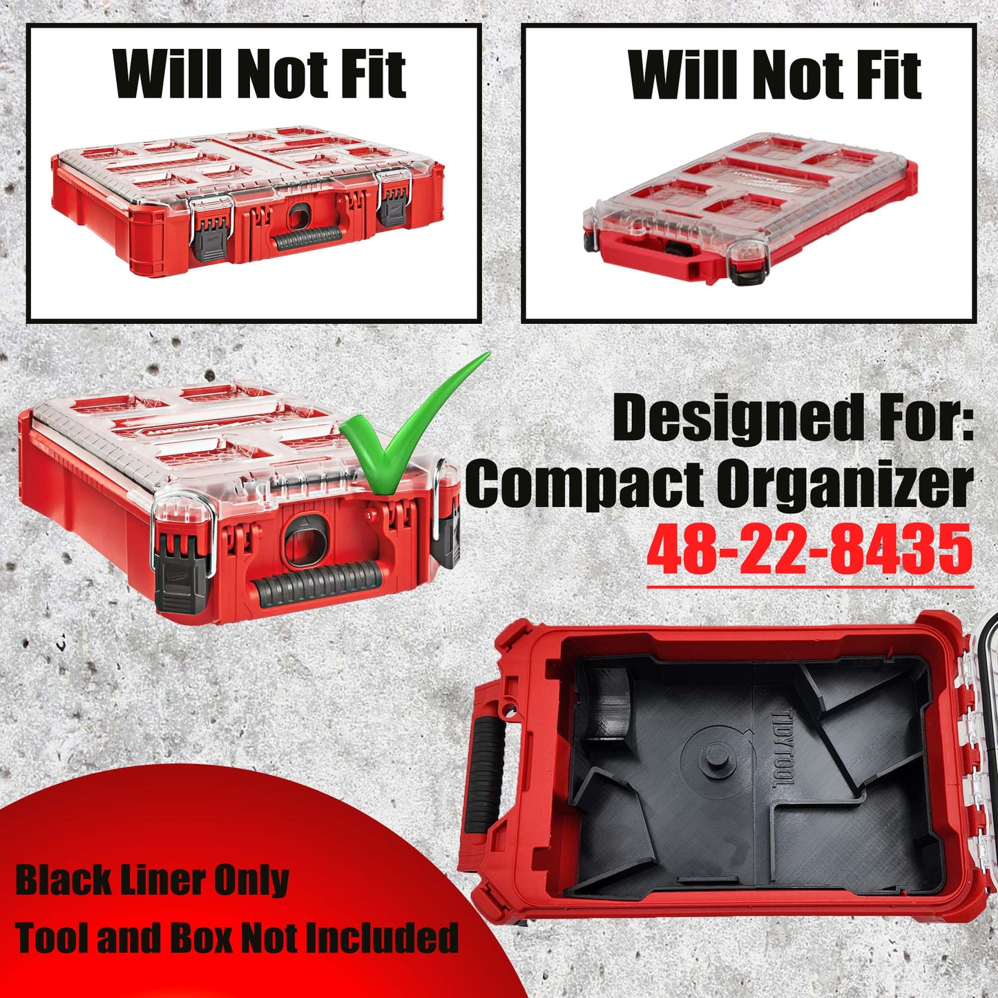 M18 Grinder Organiser for Milwaukee Compact Packout