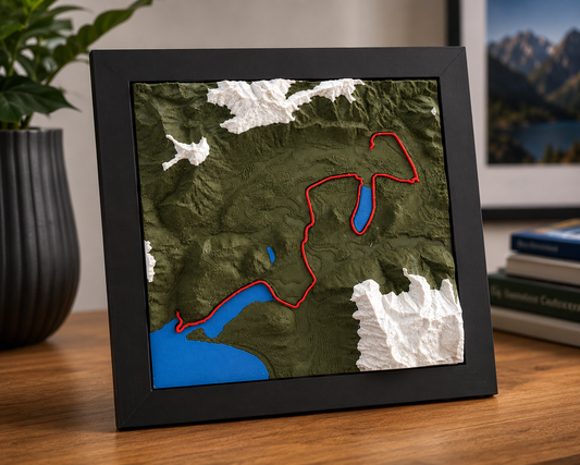 Queenstown Marathon - 3D Terrain Wall Art