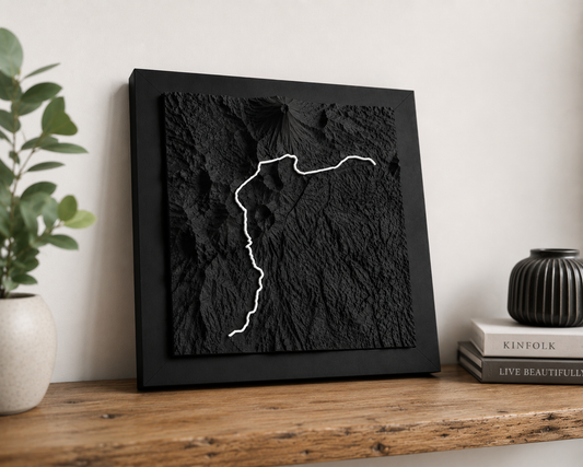 Tongariro Alpine Crossing - 3D Terrain Wall Art