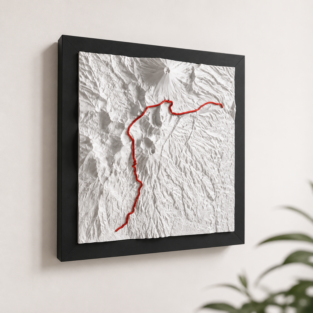 Tongariro terrain piece mounted on the wall
