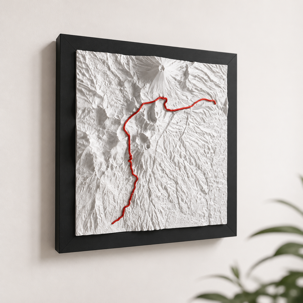 Tongariro Alpine Crossing - 3D Terrain Wall Art