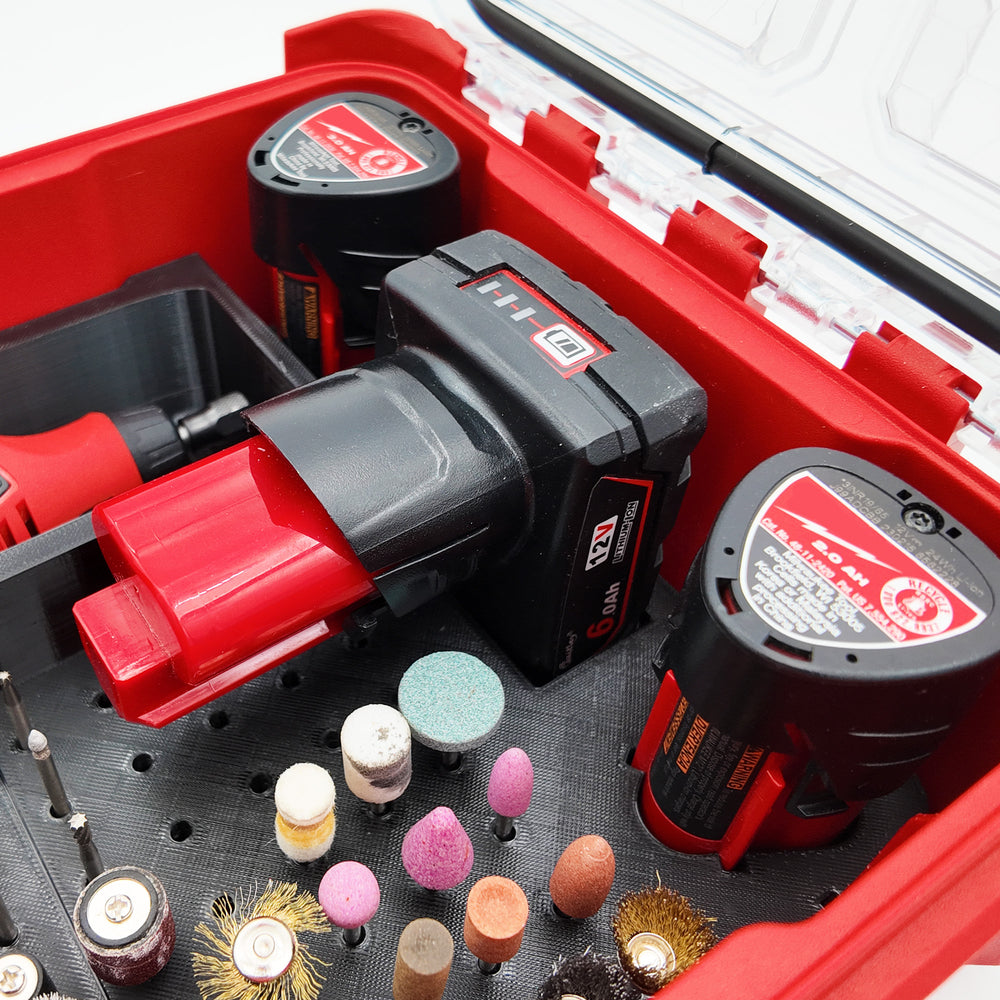 M12 Rotary Tool Organiser for Milwaukee Compact Packout