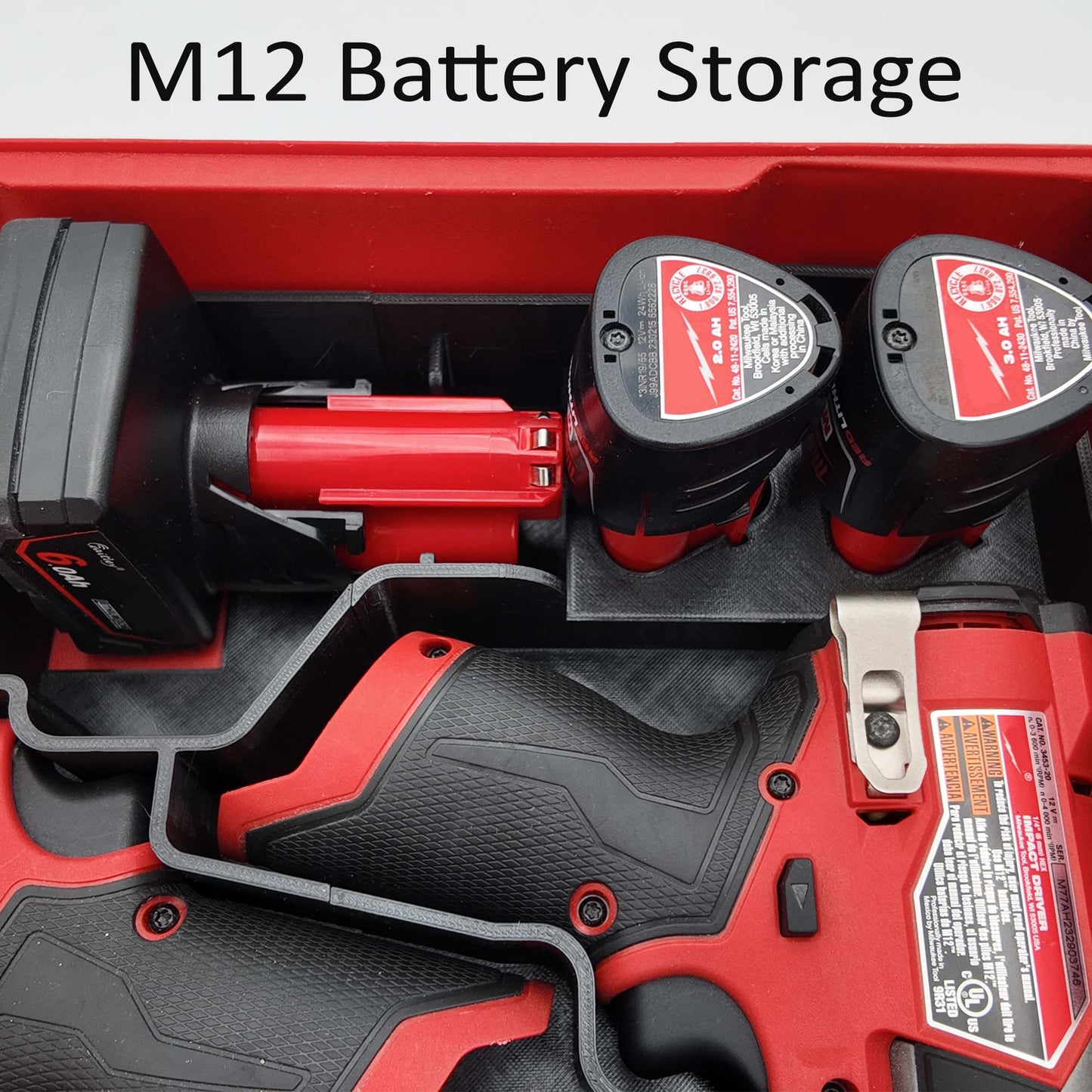 Packout Insert for M12 Fuel Drill/Driver and Impact- Milwaukee Compact Organiser V3