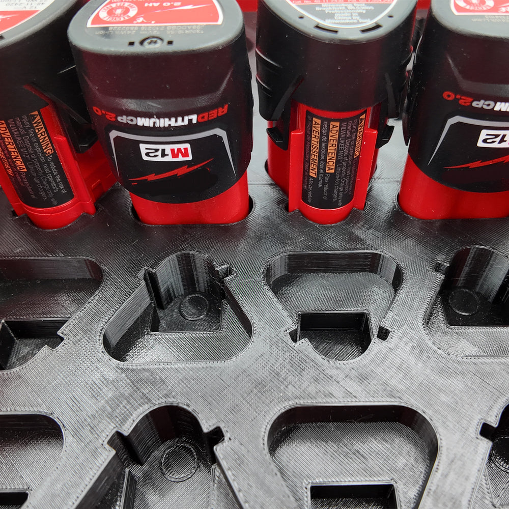 M12 Small Battery Organiser for Milwaukee Compact Packout