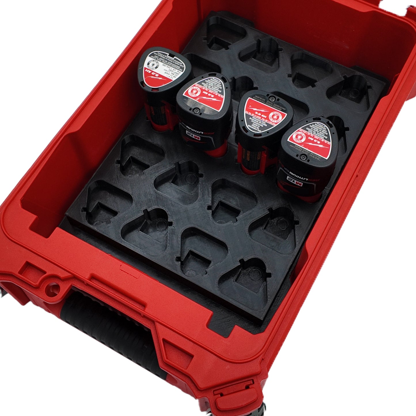 M12 Small Battery Organiser for Milwaukee Compact Packout