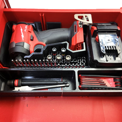 Drawer Liner for Milwaukee M18 FUEL 1/4" Hex Impact Driver and Packout 3 Drawer Tool Box