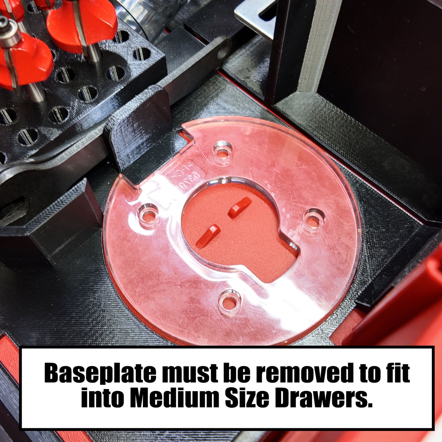 M18 Router Organiser for Milwaukee Packout 2 & 3 Drawer Tool Boxes