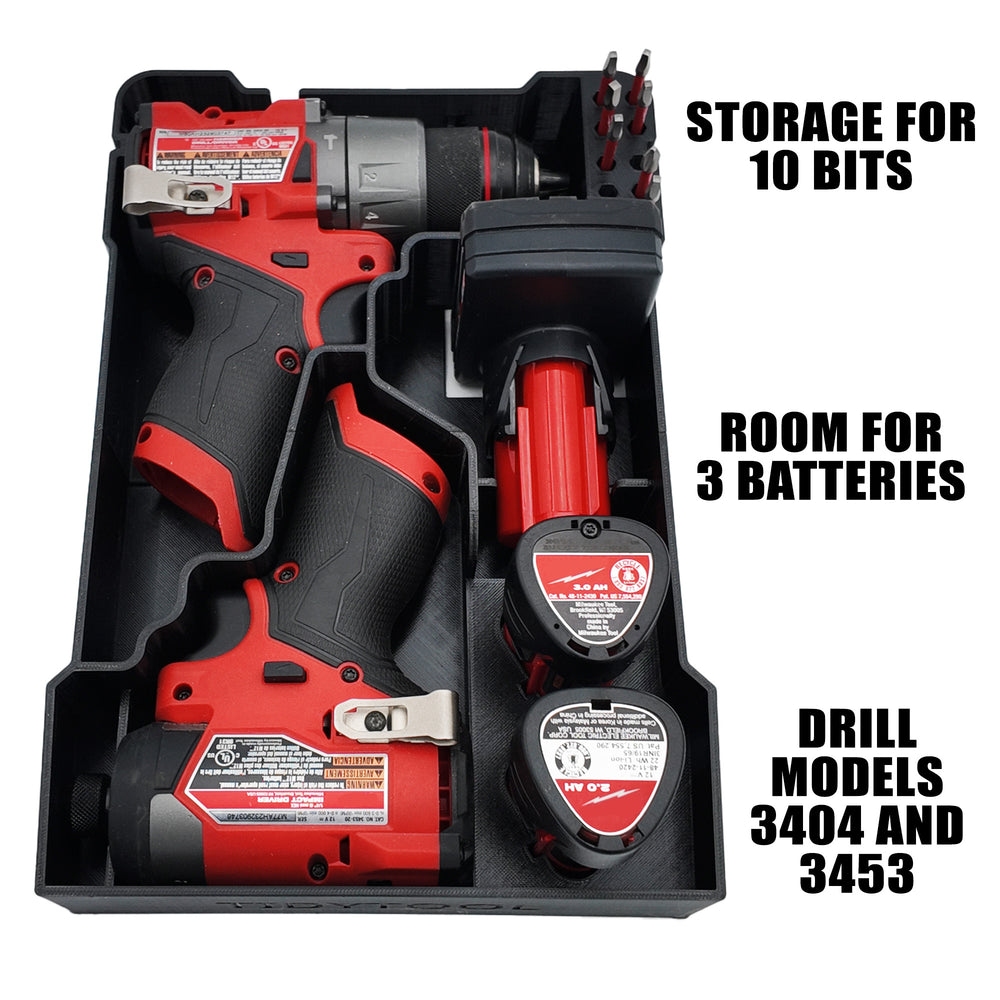 Packout Insert for M12 Fuel Drill/Driver and Impact- Milwaukee Compact Organiser V3