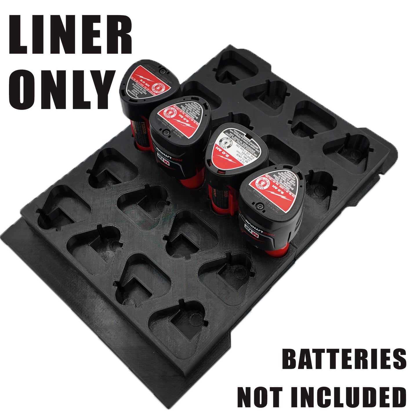 M12 Small Battery Organiser for Milwaukee Compact Packout