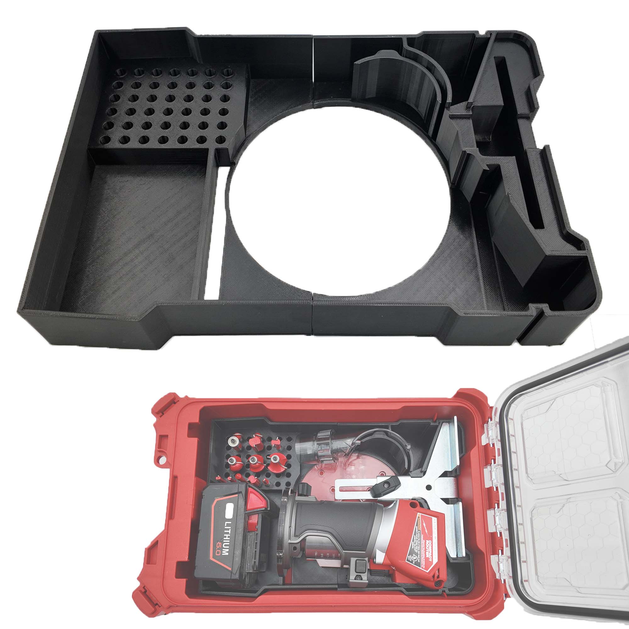 M18 Router Organiser for Milwaukee Compact Packout – EEB Creative