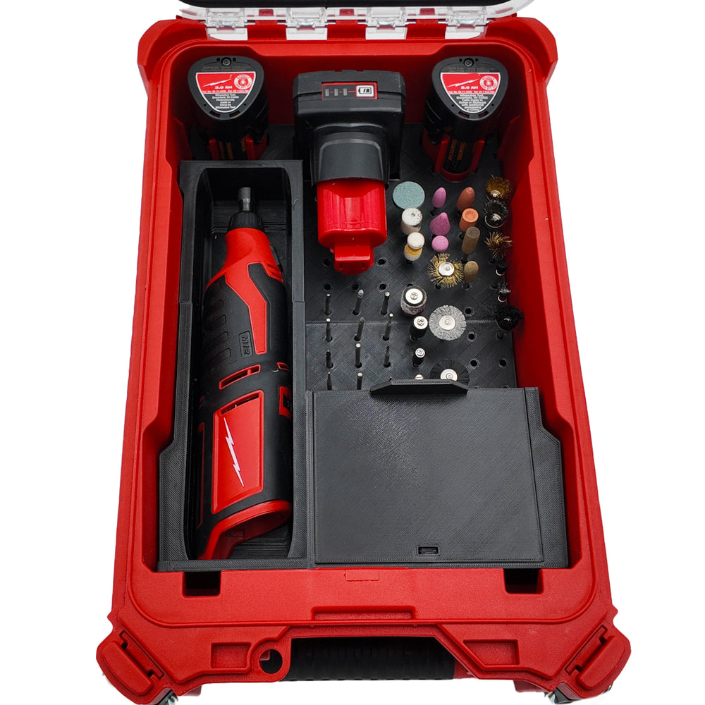 M12 Rotary Tool Organiser for Milwaukee Compact Packout