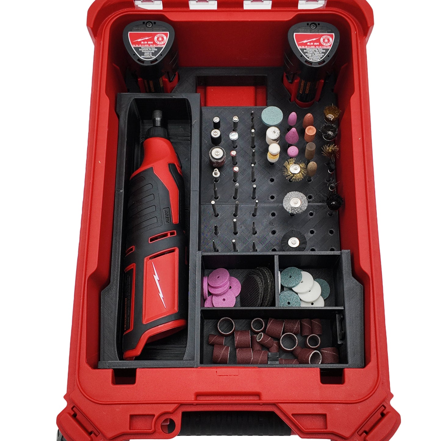 M12 Rotary Tool Organiser for Milwaukee Compact Packout