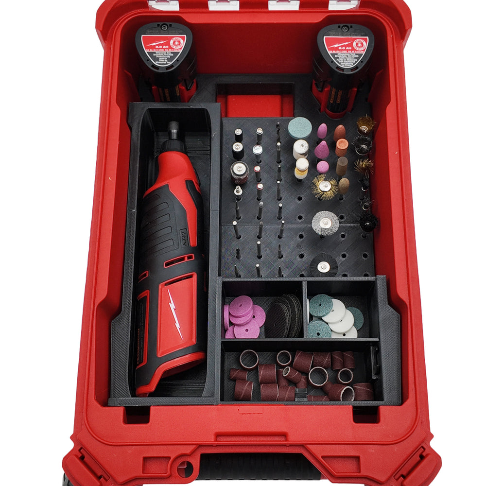 M12 Rotary Tool Organiser for Milwaukee Compact Packout