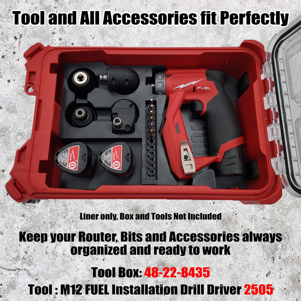 Packout Insert for M12 FUEL Installation Drill and Milwaukee Compact Organiser