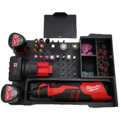M12 Rotary Tool Organiser for Milwaukee Compact Packout