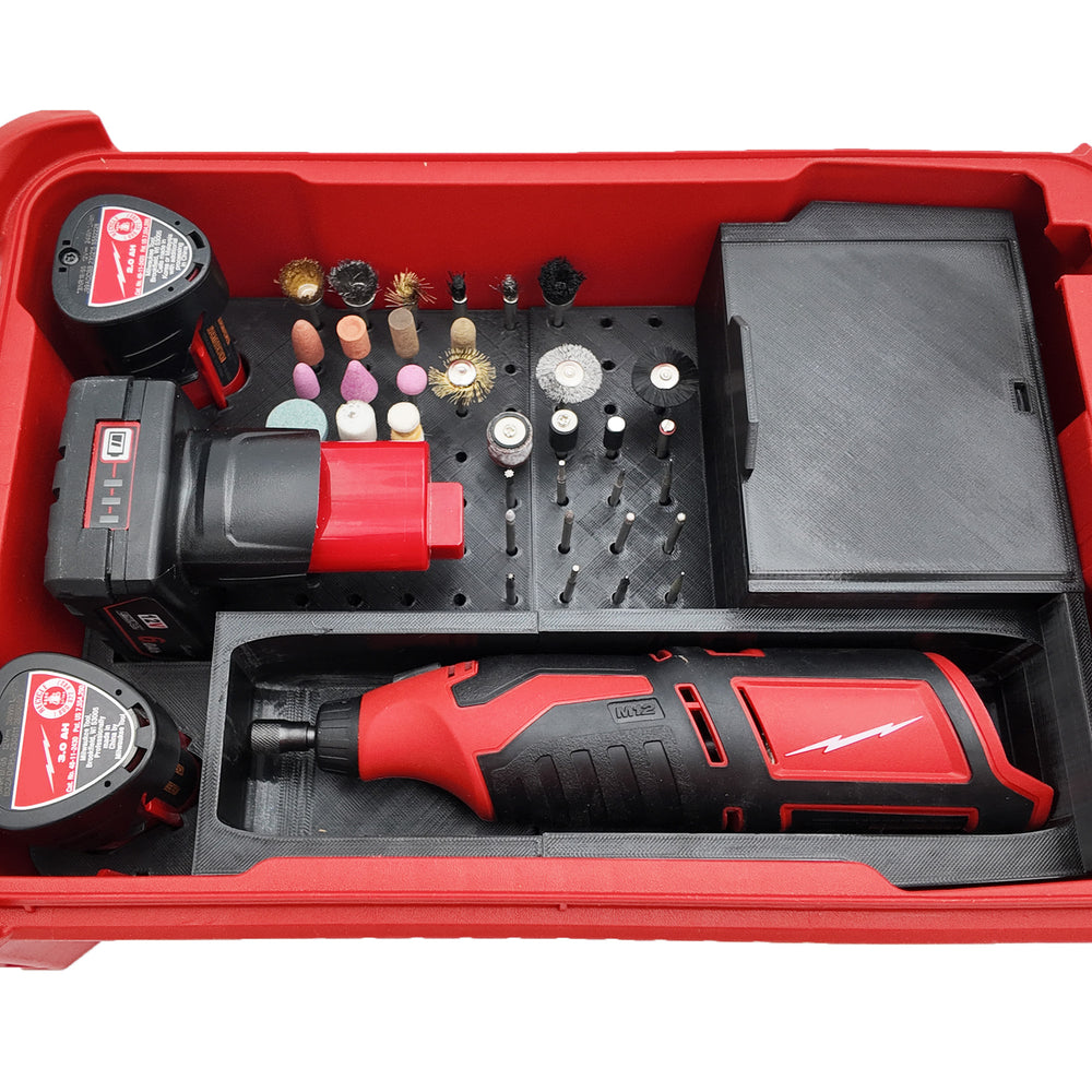 M12 Rotary Tool Organiser for Milwaukee Compact Packout